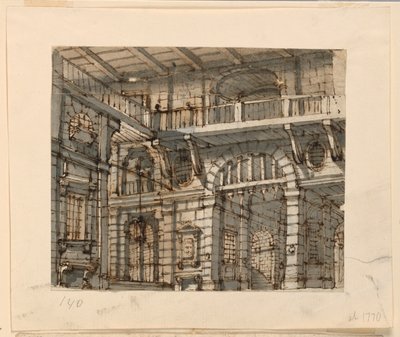 Scenografia, Interno del Cortile della Prigione da Unknown